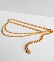 New Look Gold Chain Drape Belt